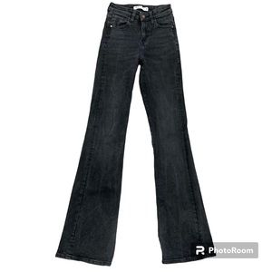 Zara Black High Rise Flare Jeans Size 0